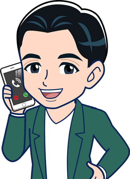 電話をしながら話す先生